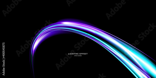 abstract vector neons wave. bright sparkling background. photo