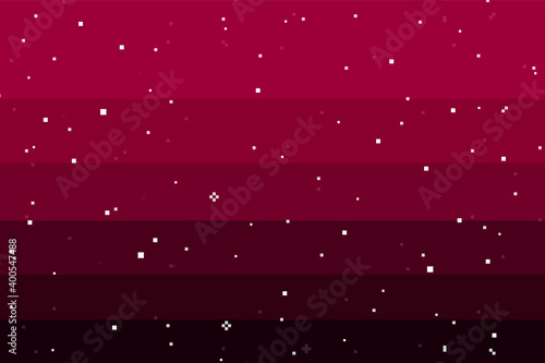 Pixel 80s Retro Wave Sci-Fi Background with Sunrise or Sunset. Pixel art 8bit