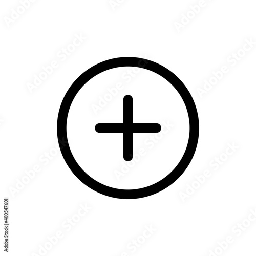 Plus icon. Plus sign icon for UI design. vector