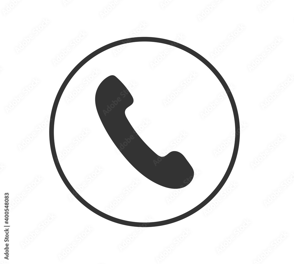 Phone icon in trendy flat style isolated on white background. Phone icon in trendy flat style isolated on white background.