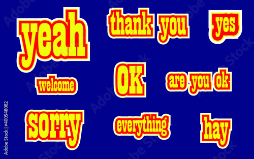 Text effect sticker bundle