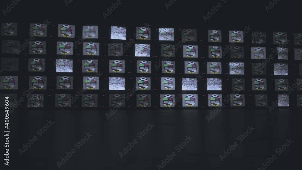 Old Tv wall With Intense Flashing Glitchy No Signal Effect 4k. High quality 4k footage Old Tv wall With Intense Flashing Glitchy No Signal Effect 4k. High quality 4k footage