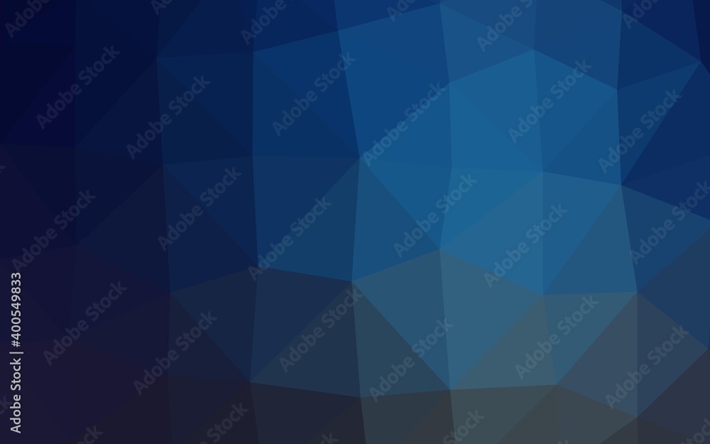 Dark BLUE vector blurry triangle pattern.