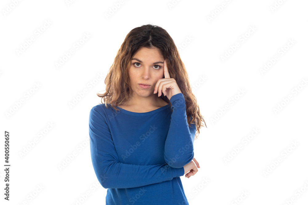 Beautiful woman with wavy hair Beautiful woman with wavy hair