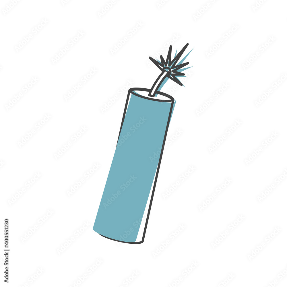 Dynamite vector icon on cartoon style on white isolated background. Dynamite vector icon on cartoon style on white isolated background.