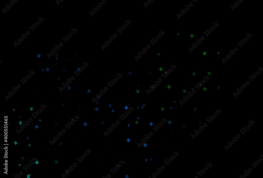 Dark Blue, Green vector pattern in polygonal style with circles.
