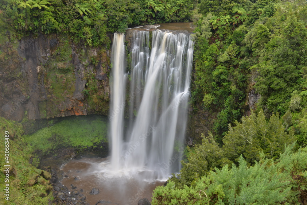 Omaru Falls on North Island New Zealand Omaru Falls on North Island New Zealand