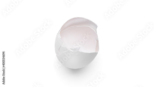 Eggshell isolated on a white background. High quality photo