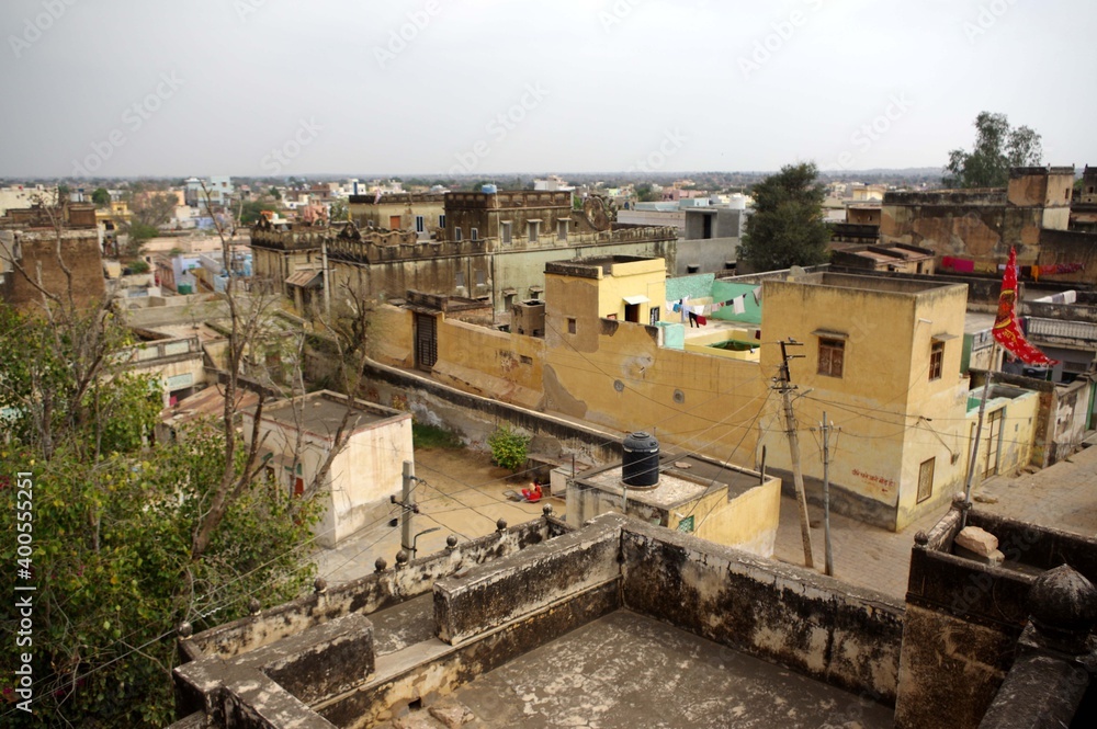 vue sur la ville de Mandawa, Inde