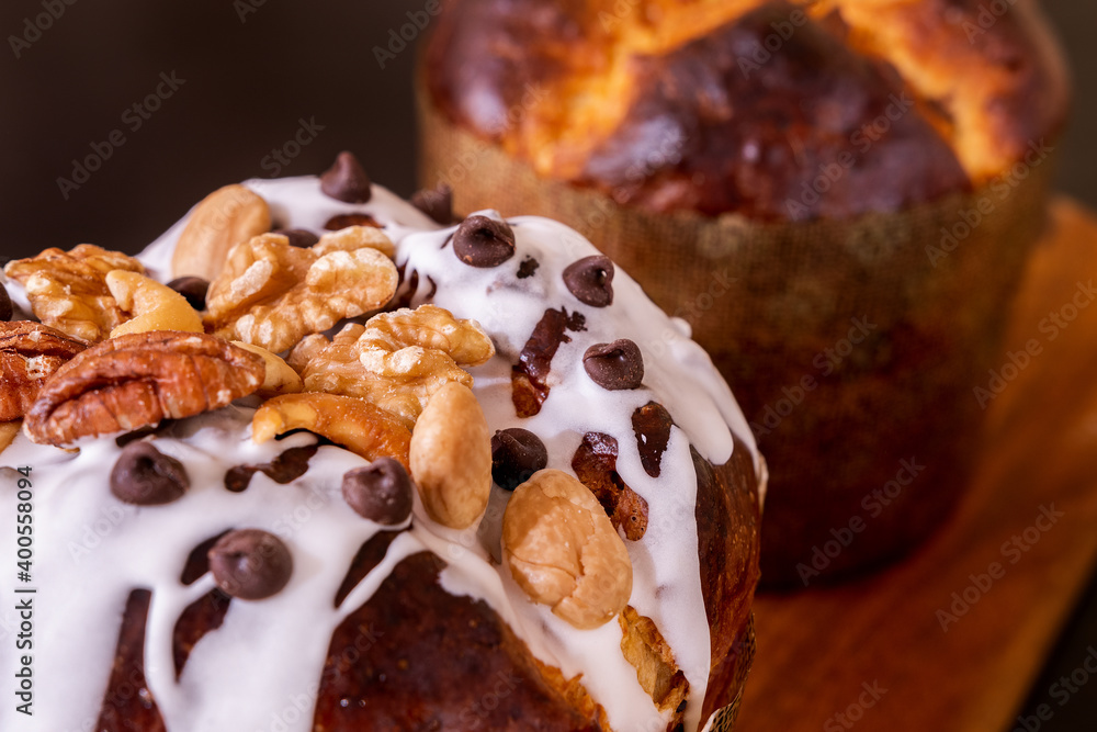 Panettone de navidad pan dulce para las fiestas. Panettone de navidad pan dulce para las fiestas.