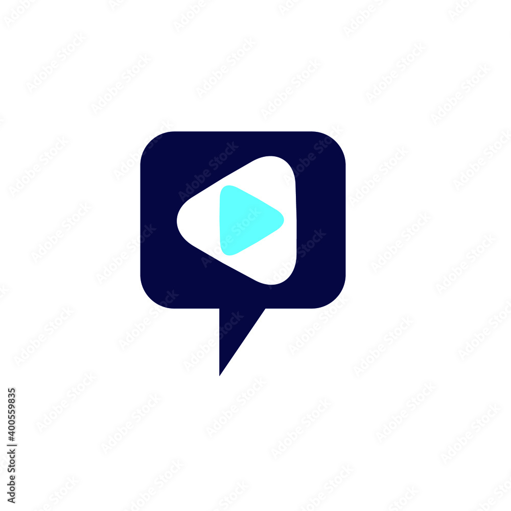 chat play button logo chat play button logo