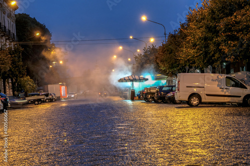 NOTTE, NEBBIA CITTA' LUCI