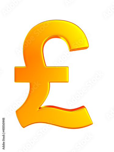 symbol British pound on whi...