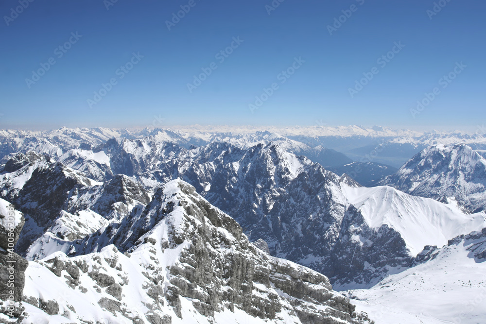 snow covered mountains in the alps