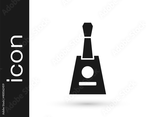 Black Musical instrument balalaika icon isolated on white background. Vector.