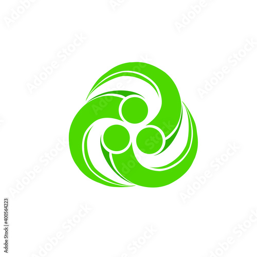 abstract rotation loop logo design vector sign