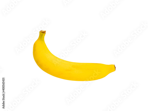 isolated of golden banana a vivid yellow color sweet fruit for food and dessert ingredient with clipping path on white background