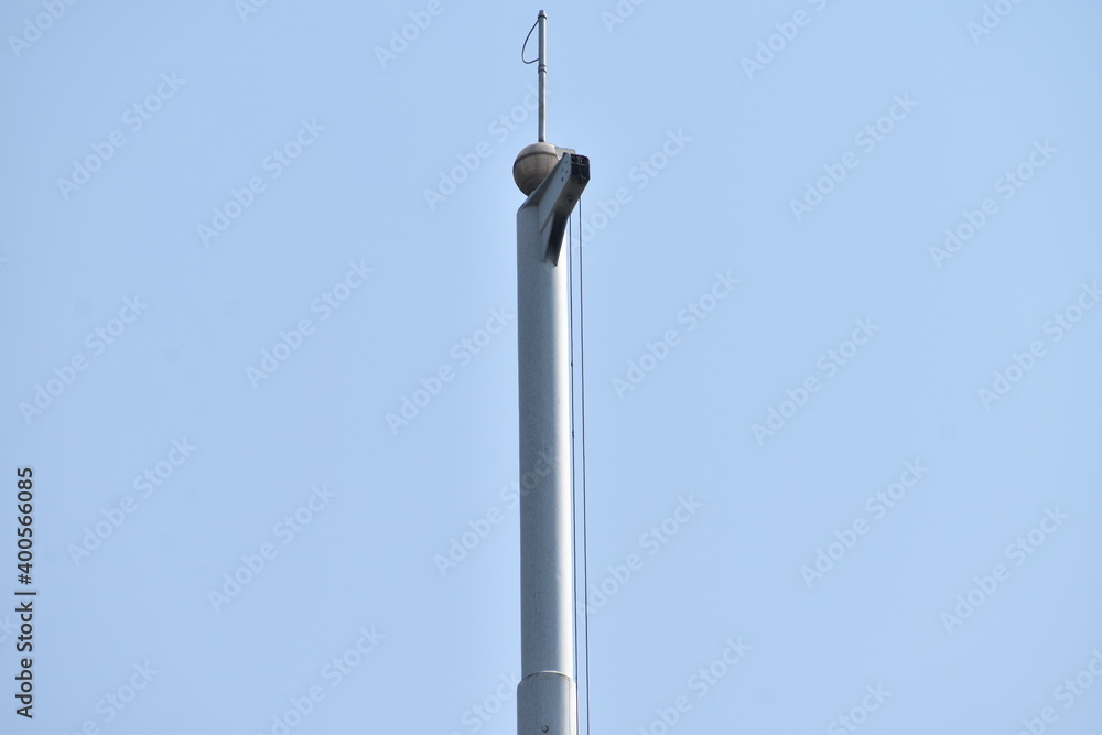 antenna on blue sky background