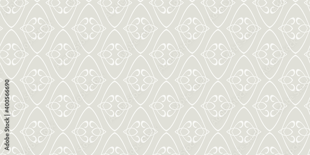 Gray wallpaper background, floral pattern for seamless textures, monochrome
