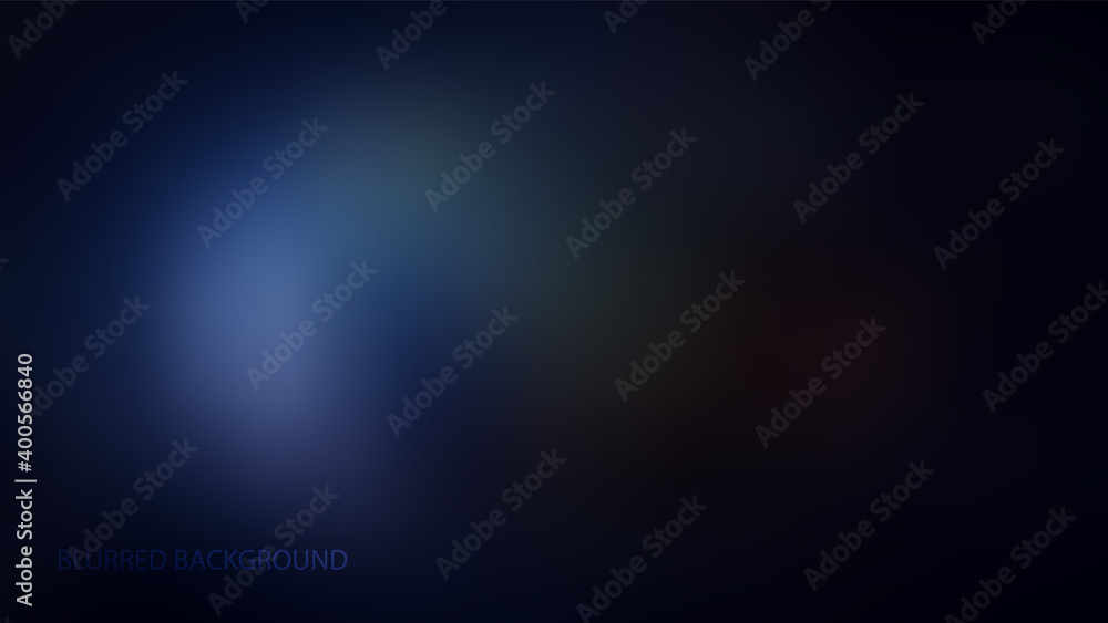 Blue, dark blurred background vector illustration - obrazy, fototapety, plakaty 