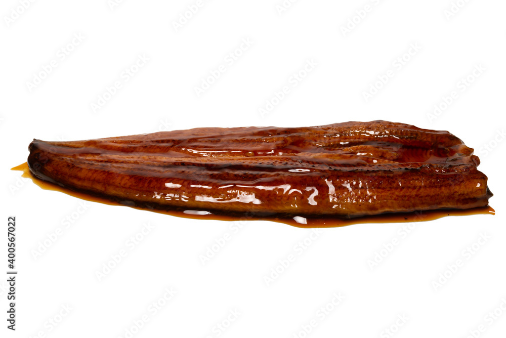Grilled eel isolated on white background. Grilled eel isolated on white background.