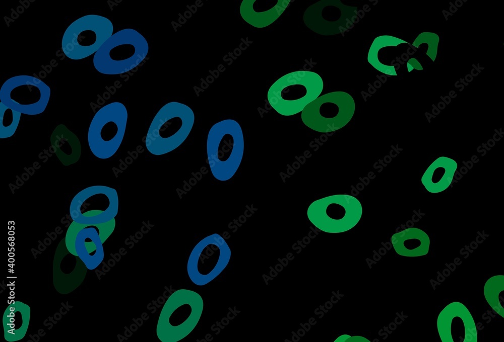 Dark Blue, Green vector background with bubbles. Dark Blue, Green vector background with bubbles.