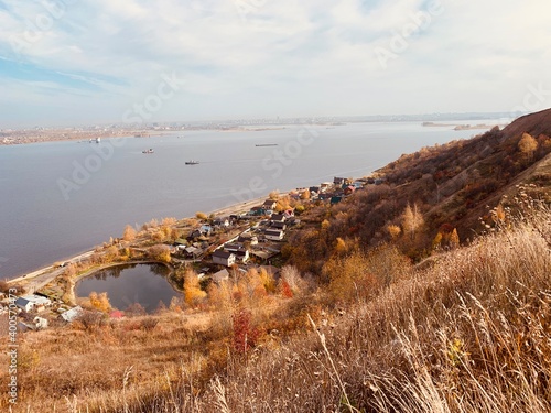 Rural landscape with a river