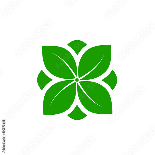 leaf flower logo