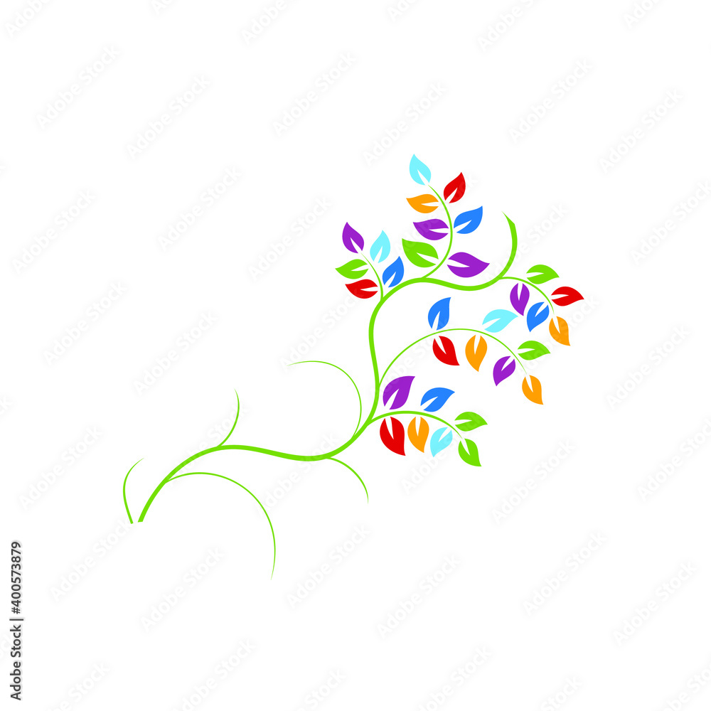 leaf flower logo