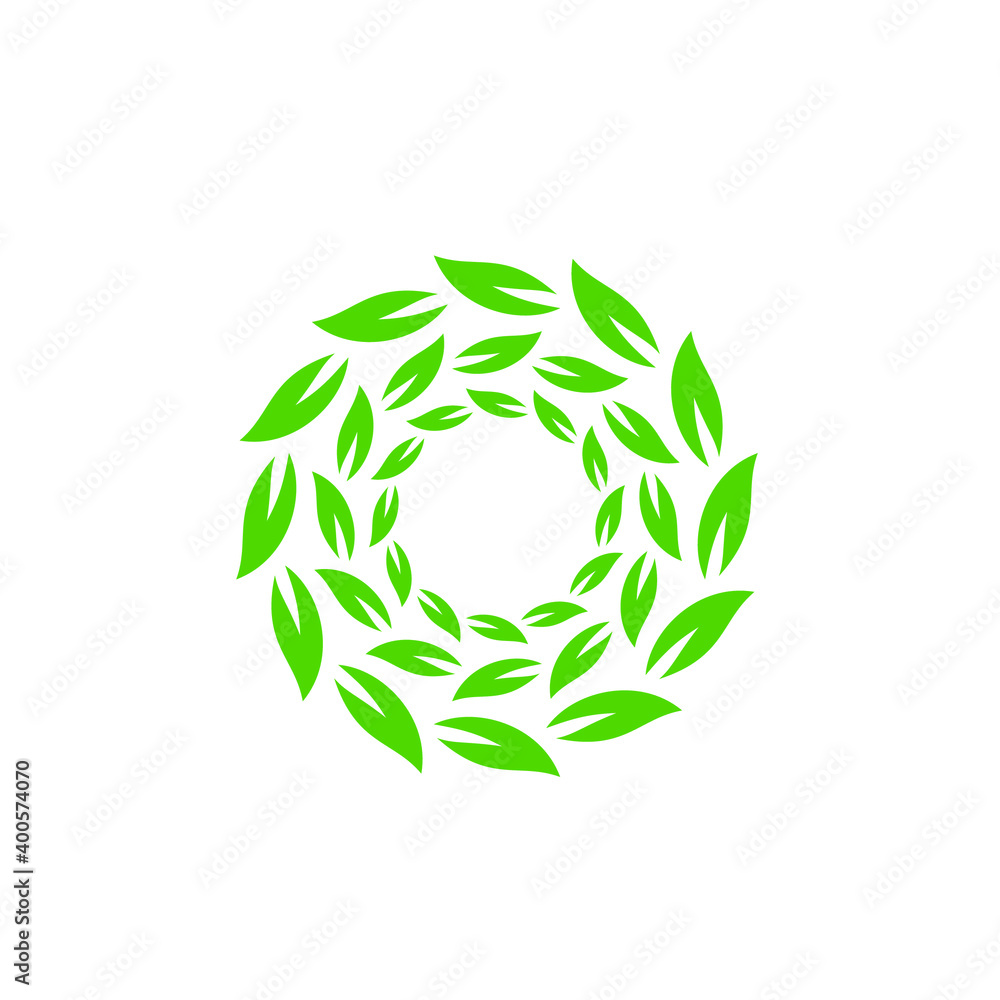 circle leaf logo circle leaf logo