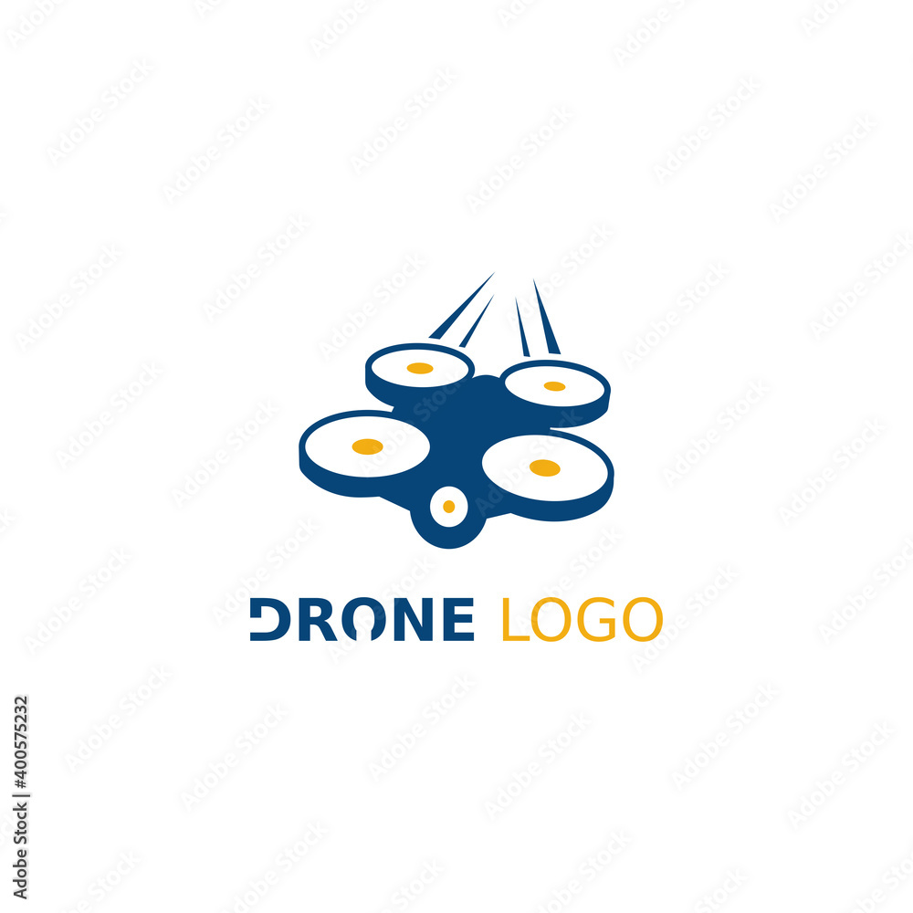 Fototapeta premium drone logo or icon vector illustration