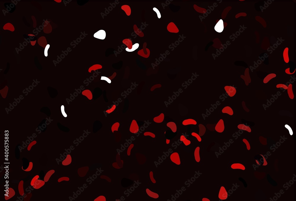Light Red vector pattern with chaotic shapes.