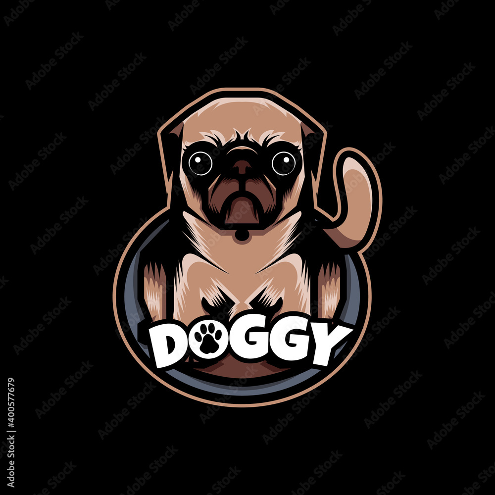 cute dog logo