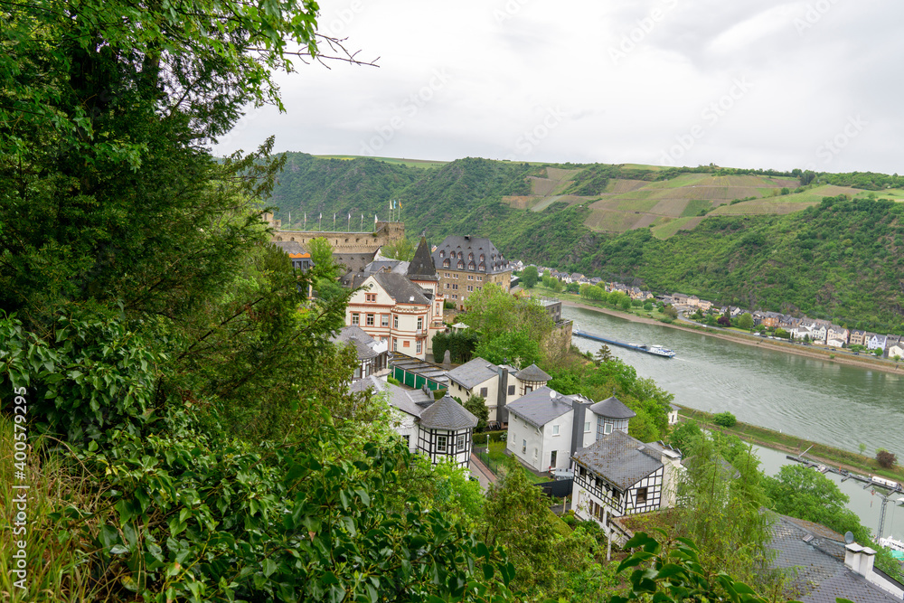 Ausblick über den Rhein bei St. Goar