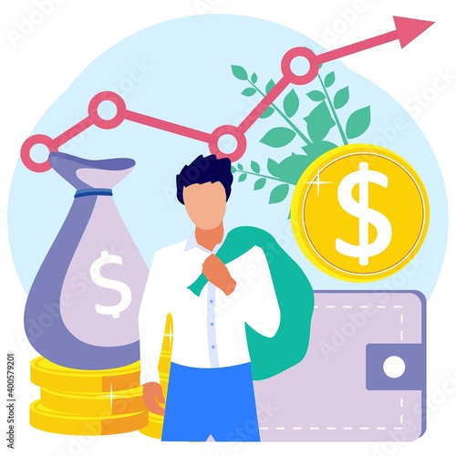 Illustration vector graphic cartoon character of business transactions