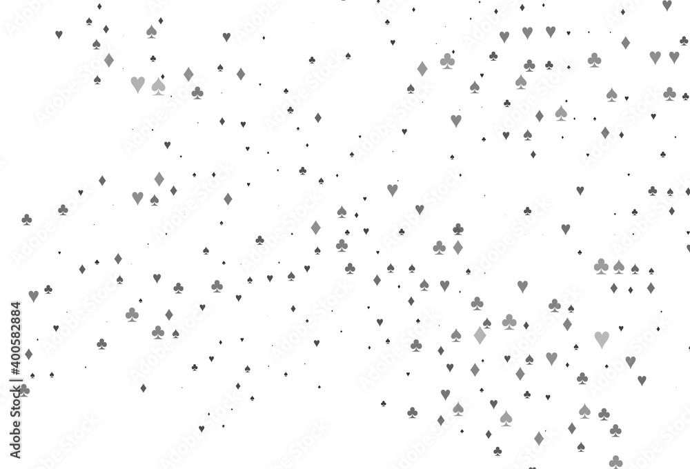 Light Silver, Gray vector cover with symbols of gamble. Light Silver, Gray vector cover with symbols of gamble.