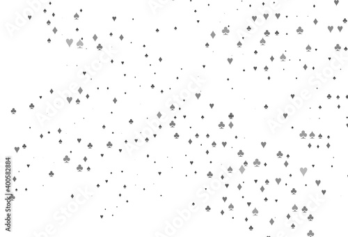 Light Silver, Gray vector cover with symbols of gamble.