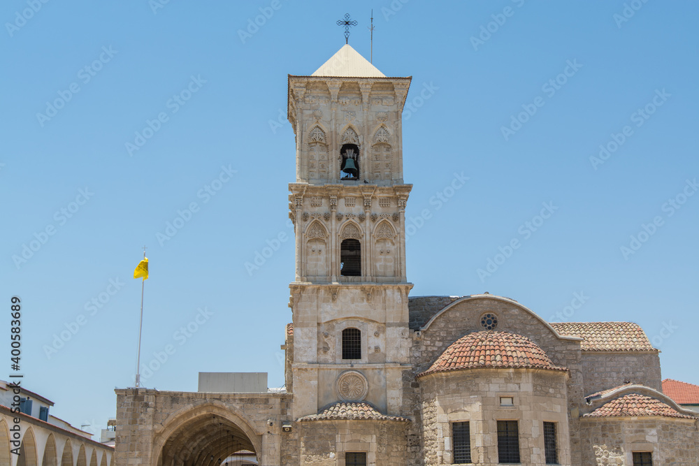 Bell tower of Church of Saint Lazarus in Larnaca (Larnaka) Cyprus, an autocephalous Greek Orthodox Church