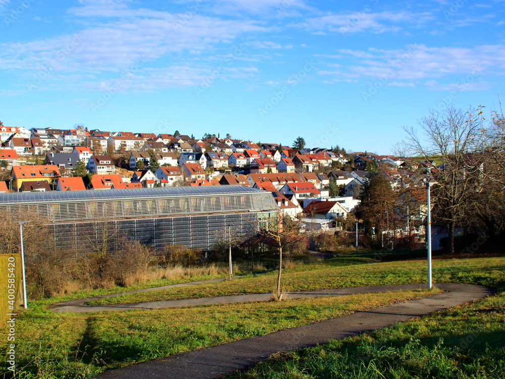 Blick auf den Ort Weissach in Baden-Württemberg