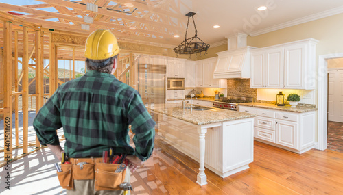 Contractor Standing In Fron...