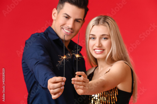 Happy young couple with Chr...