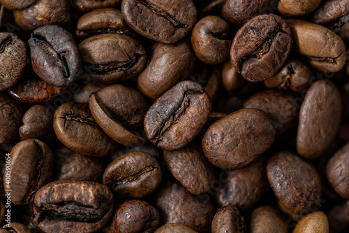 Background of medium roast coffee beans