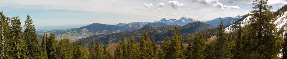 Mountain panorama of Baumgartenschneid mountain in Bavaria, Germany Mountain panorama of Baumgartenschneid mountain in Bavaria, Germany
