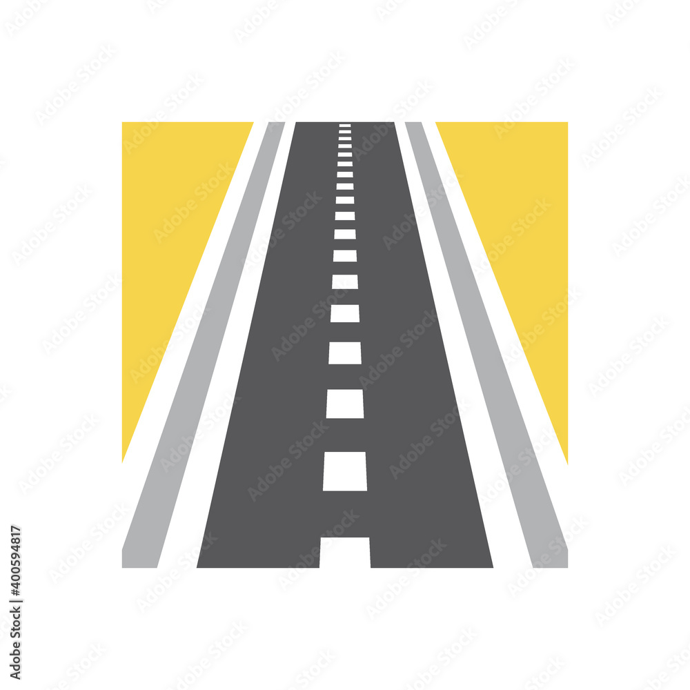 Vector pathway logo combination. Speedway and highway symbol. Stock ...