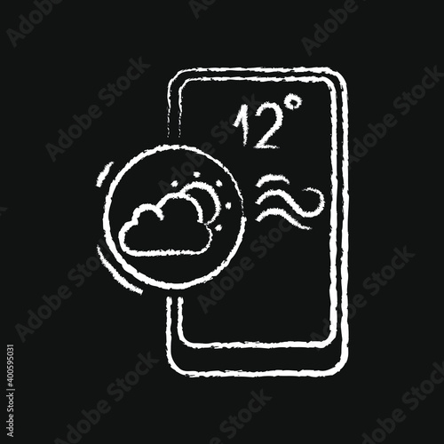 chalk icon, mobile application icon, forecaster, weather forecast