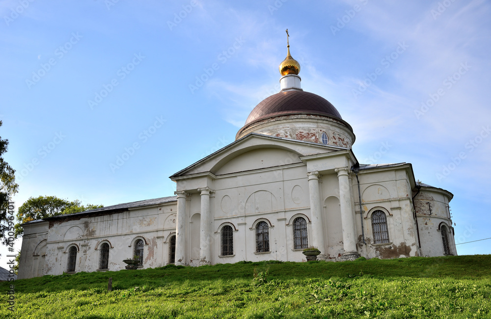 View of Nikolskaya church (St. Nicholas Wonderworker), Myshkin, Yaroslavl region, Russia 