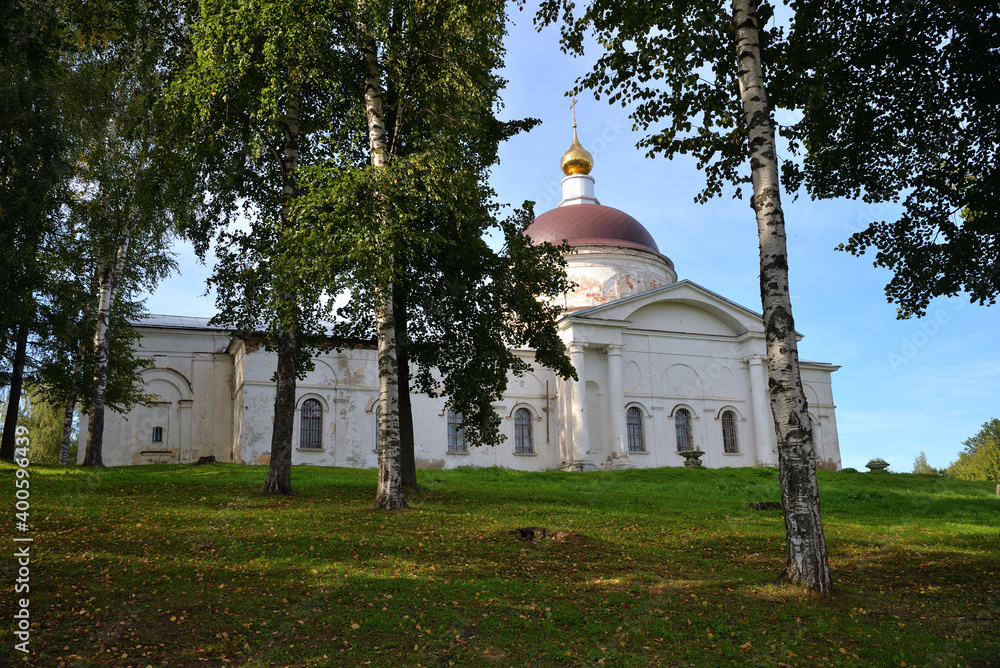 View of Nikolskaya church (St. Nicholas Wonderworker), Myshkin, Yaroslavl region, Russia 