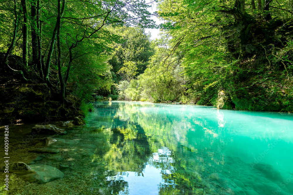 Naklejka premium Nacedero rio Urederra