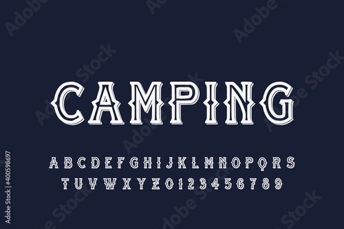 alphabet vintage font, typeface design, black style background