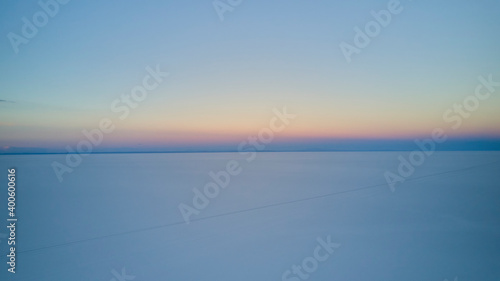 Aerial of Salar de Uyuni, Salar de Tunupa, worlds largest salt flat, in the altiplano of Bolivia in the andes mountains. Worlds biggest lithium source and popular travel destination in South America